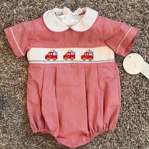 Edgehill Collection Fire Truck Onesie 3 Months NWT